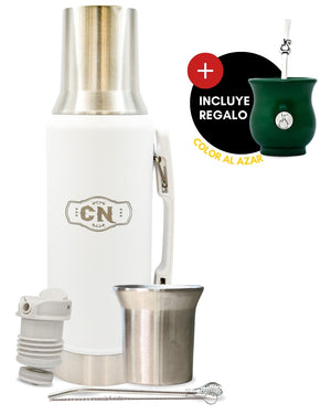 Set Matero Acero Inox. Con Mate Y Bombilla blanco 1.2 L — imagen 11