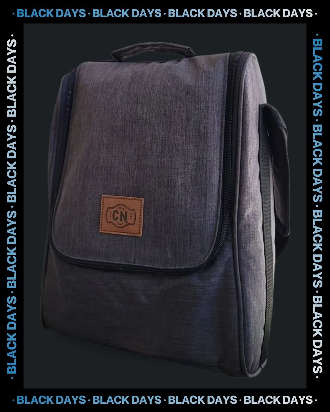 Bolso Matero Gris OSCURO Premium | Impermeable y Térmico | Tela Oxford Resistente