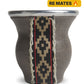 Mate de Vidrio Templado Eco Cuero | Virola Metálica | 200 ml