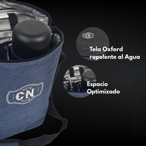 Portatermo Azul Doble Compartimiento – Tela Oxford Aislada