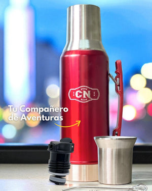 Termo Mate System Rojo 1.2 L – Acero inoxidable