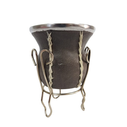 Mate Vidrio Eco Cuero Pedestal