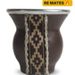 Mate de Vidrio Templado Eco Cuero | Virola Metálica | 200 ml