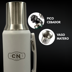 Termo Mate System Blanco 1.2 L – Acero inoxidable