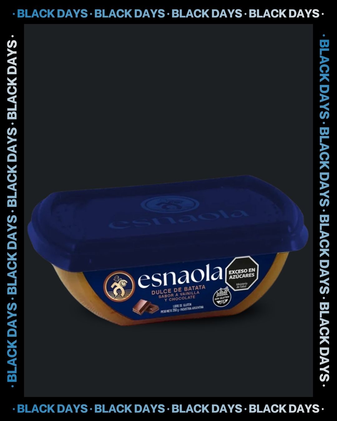 Dulce De Batata Esnaola Vainilla Chocolate Sin Tacc X 350 Gr