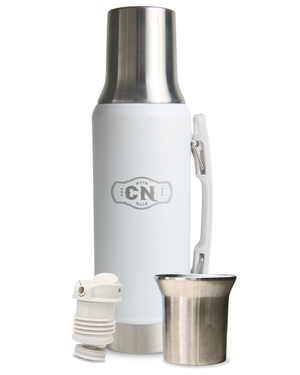 Termo Mate System blanco de 1,2 L, foto principal sobre fondo blanco