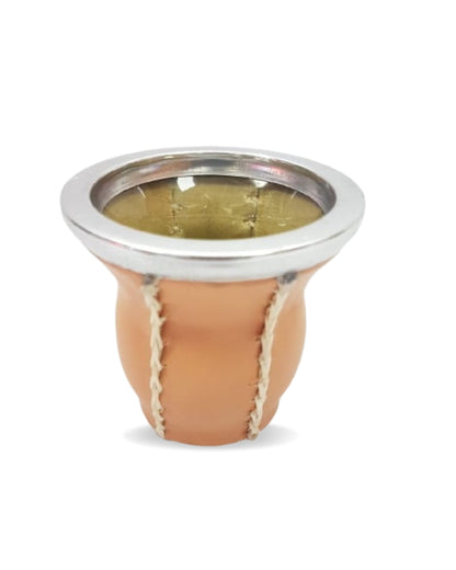 Mate Vidrio Copa Eco Cuero costuras