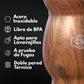 Mate de Acero Inoxidable Símil Madera | Doble Capa Térmica