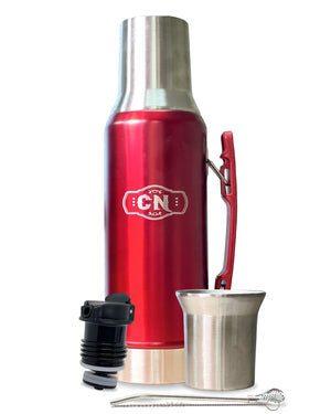 Termo 1.2L Acero Inoxidable Rubí |  Bombilla y Cepillo (¡¡Mate de Regalo!!)