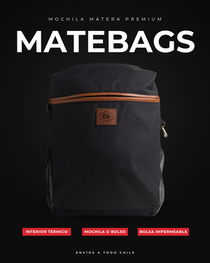 Mochila matera premium negra: portada con sus beneficios principales