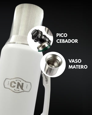 Termo Mate System Blanco 1.2 L – Acero inoxidable