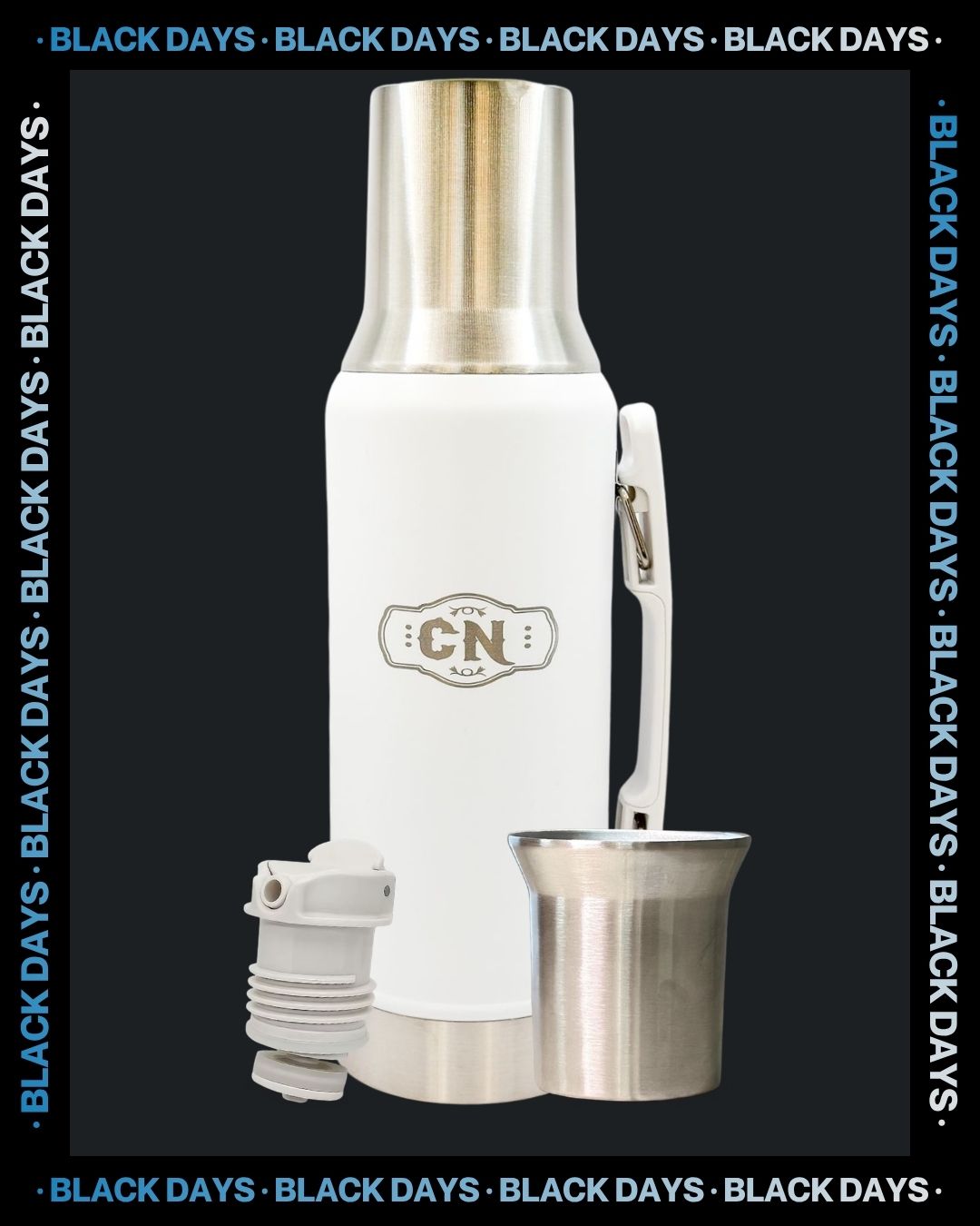 Termo Mate System Blanco 1.2 L – Acero inoxidable
