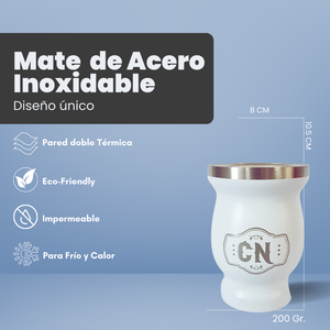 Set mate acero con yerba la merced, bombilla y cepillo — imagen 13