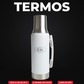 Termo Mate System blanco de 1,2 L: portada con sus beneficios principales