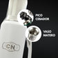 Set Matero Acero Inoxidable Blanco | Termo 1.2L + Mate Sabio + Bombilla y Cepillo