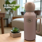 Termo Mate Todo en Uno Rosa Pastel 1.3 L – Acero Inoxidable