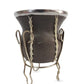 Mate de Vidrio Eco Cuero con Pedestal | Virola y Base Metálica | Incluye Bombilla | 200 ml