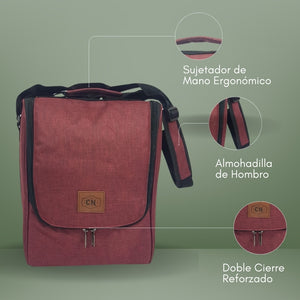 Set Completo Bolso Matero + Mate Acero Inoxidable + Termo 1L + Bombilla y Cepillo | Kit Premium