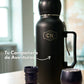 Termo Mate Todo en Uno Negro 1.3 L – Acero Inoxidable