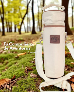 Bolso Portatermo Beige | Tela Oxford con Correa Ajustable