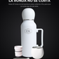 Termo Mate Todo en Uno Blanco 1.3 L – Acero Inoxidable