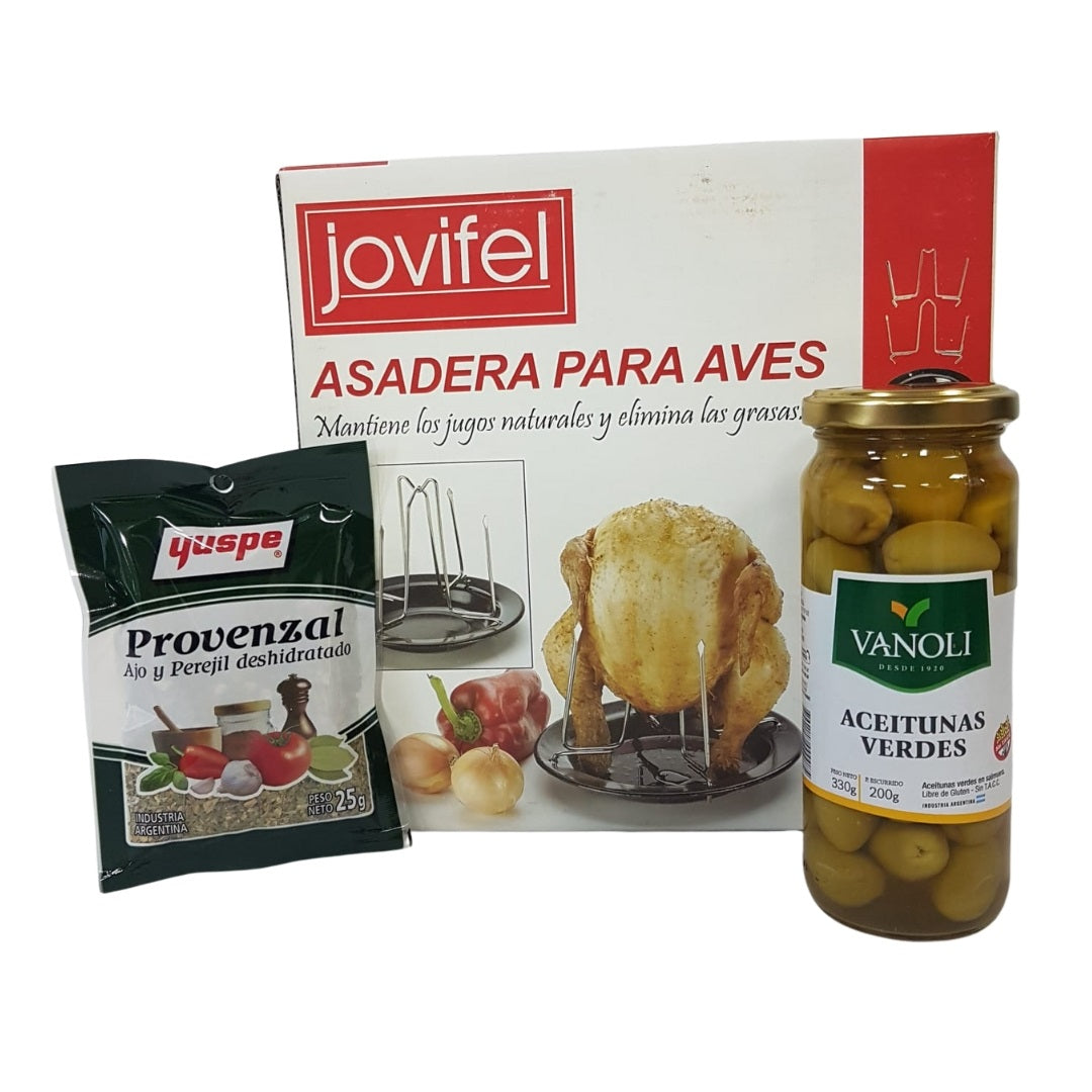 ASADERA con ACEITUNAS+PROVENZAL de regalo