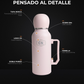 Termo Mate Todo en Uno Rosa Pastel 1.3 L – Acero Inoxidable