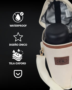 Bolso Portatermo Beige | Tela Oxford con Correa Ajustable — imagen 5