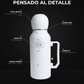 Termo Mate Todo en Uno Blanco 1.3 L – Acero Inoxidable