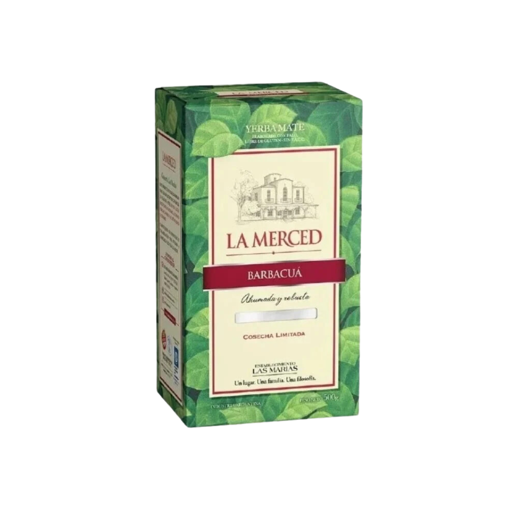 Yerba Mate La Merced Barbacuá 500g | Sabor Intenso Ahumado 🌿🔥