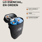 Portatermo gris oscuro de tela Oxford: lo que lleva por dentro