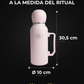 Termo Mate Todo en Uno Rosa Pastel 1.3 L – Acero Inoxidable