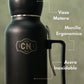 Termo Mate Todo en Uno Negro 1.3 L – Acero Inoxidable