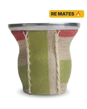 Mate de Vidrio Copa Arpillera | Virola Metálica | 200 ml