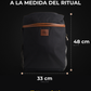 Mochila matera premium negra: medidas