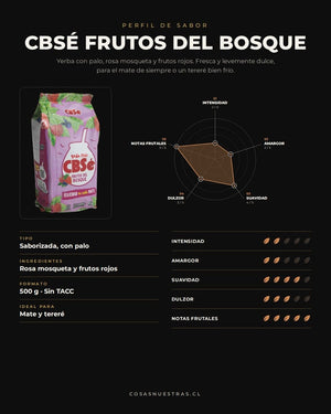 Yerba Mate CBSe Frutos del Bosque 500g | Sabor Dulce y Refrescante 🍓🌿
