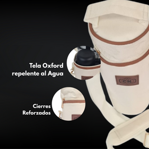 Bolso Portatermo Beige – Tela Oxford con Correa Ajustable