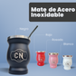 Set Mate Acero + Termo 1L + Bombilla + Cepillo| Kit Completo