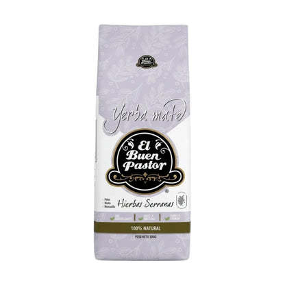 Yerba Mate El Buen Pastor con Hierbas Serranas 500 gr.