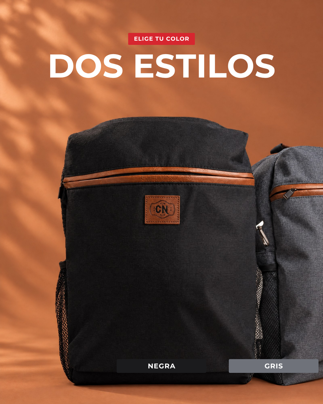 Mochila matera premium negra: colores disponibles