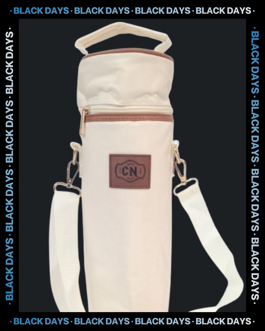 Bolso Portatermo Beige | Tela Oxford con Correa Ajustable