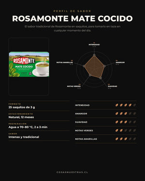 Mate Cocido Rosamonte en Saquitos | 25 Unidades | Sabor Intenso 🌿