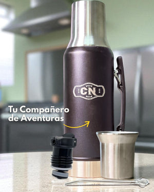 Termo Mate System Negro 1.2 L – Acero inoxidable