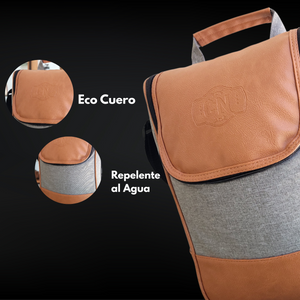 Bolso Matero Gris Premium | Impermeable y Térmico | Eco Cuero Resistente