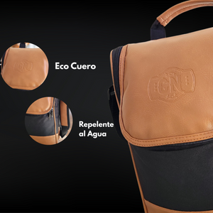 Bolso Matero Café Claro Premium | Impermeable y Térmico | Eco Cuero Resistente