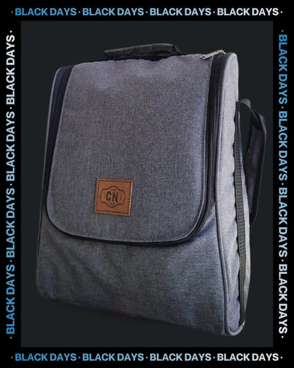 Bolso Matero Gris Claro Premium | Impermeable y Térmico | Tela Oxford Resistente