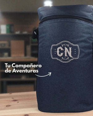 Portatermo Azul Doble Compartimiento – Tela Oxford Aislada