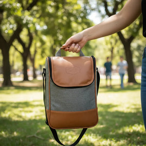 Bolso Matero Gris Premium | Impermeable y Térmico | Eco Cuero Resistente