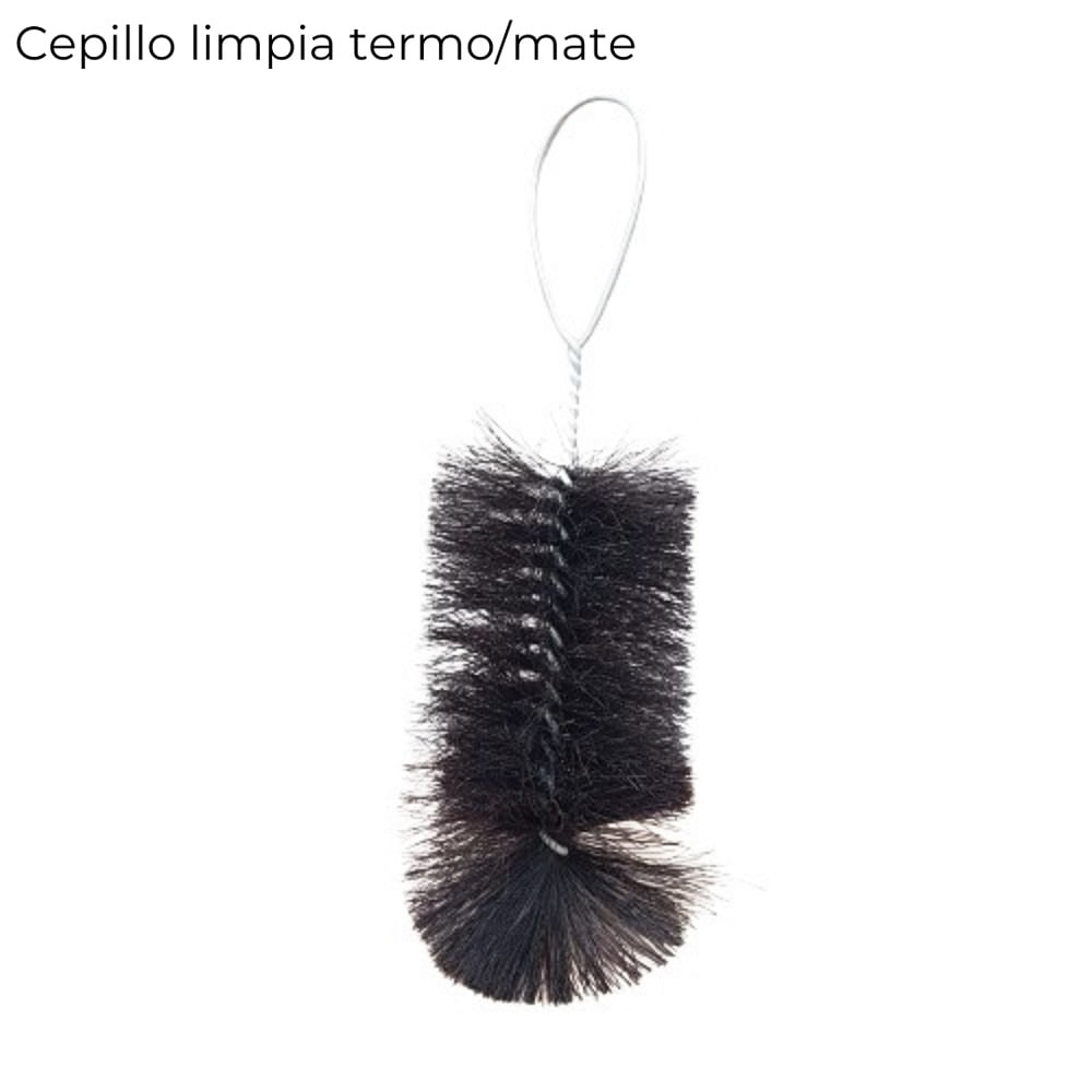 Cepillo Limpiador de Mate y Termos REUNATA | Cerdas Naturales y Cuerpo de Alambre Galvanizado