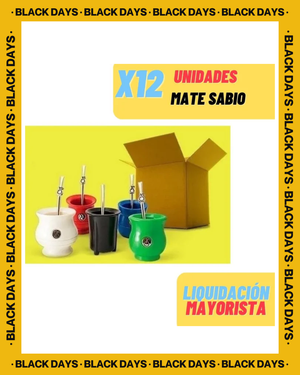 Caja Mayorista x12 Mate Sabio | Kit de Mates con Bombilla | Ideal para Regalos o Emprendimientos